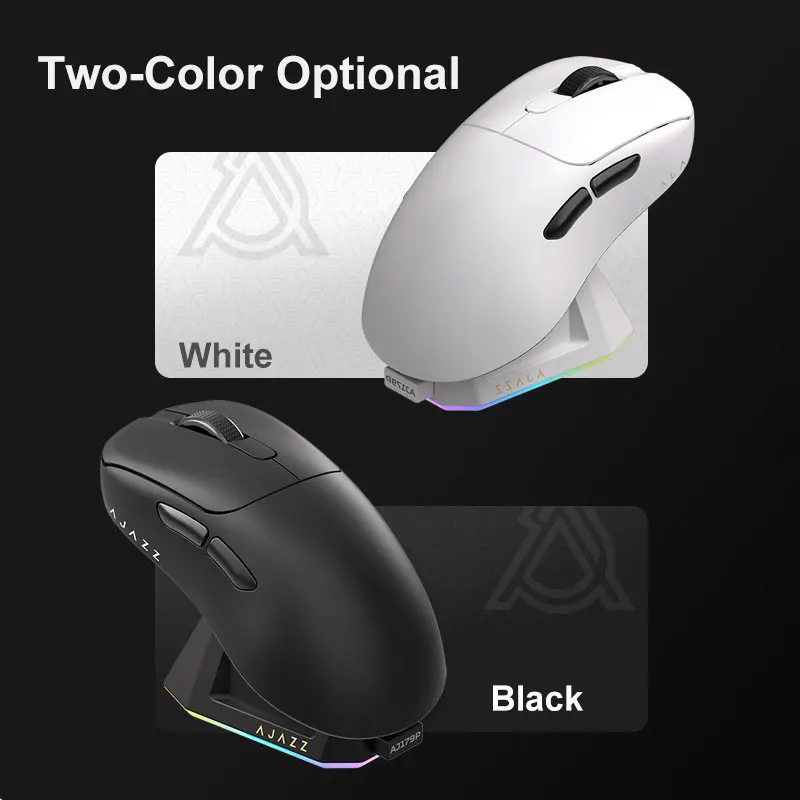 AJAZZ AJ179 PRO PAW3395 Lightweight Wired Wireless Mouse with Magnetic Charging Base Ergonomic Macro Gaming Mouse for PC Laptop - Image 2