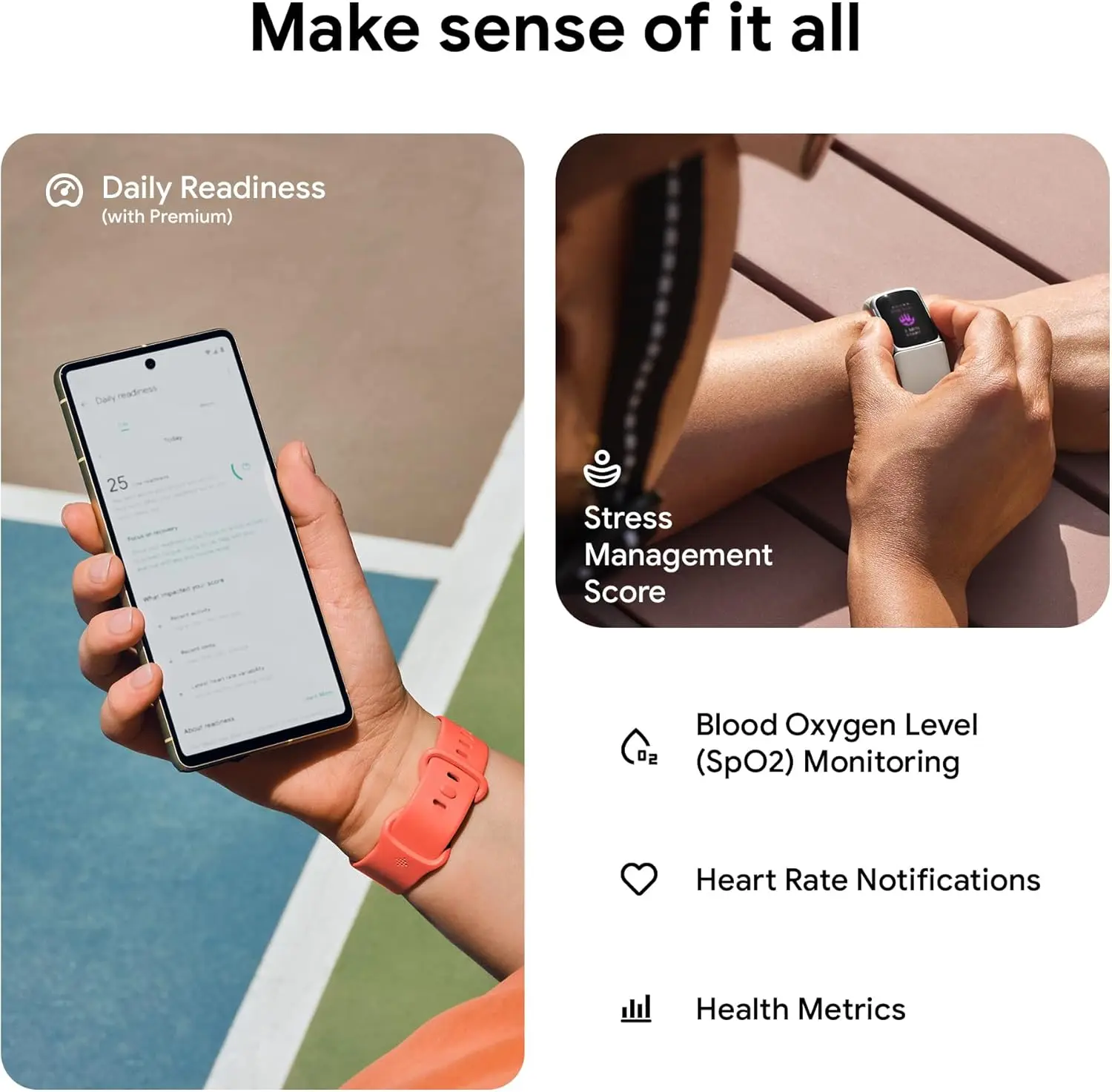 Fitbit Charge 6 Smart Fitness Tracker with ECG,Heart Rate,SpO2,GPS,Sleep Stress Monitor, Waterproof Watch for Running & Swimming - Image 5