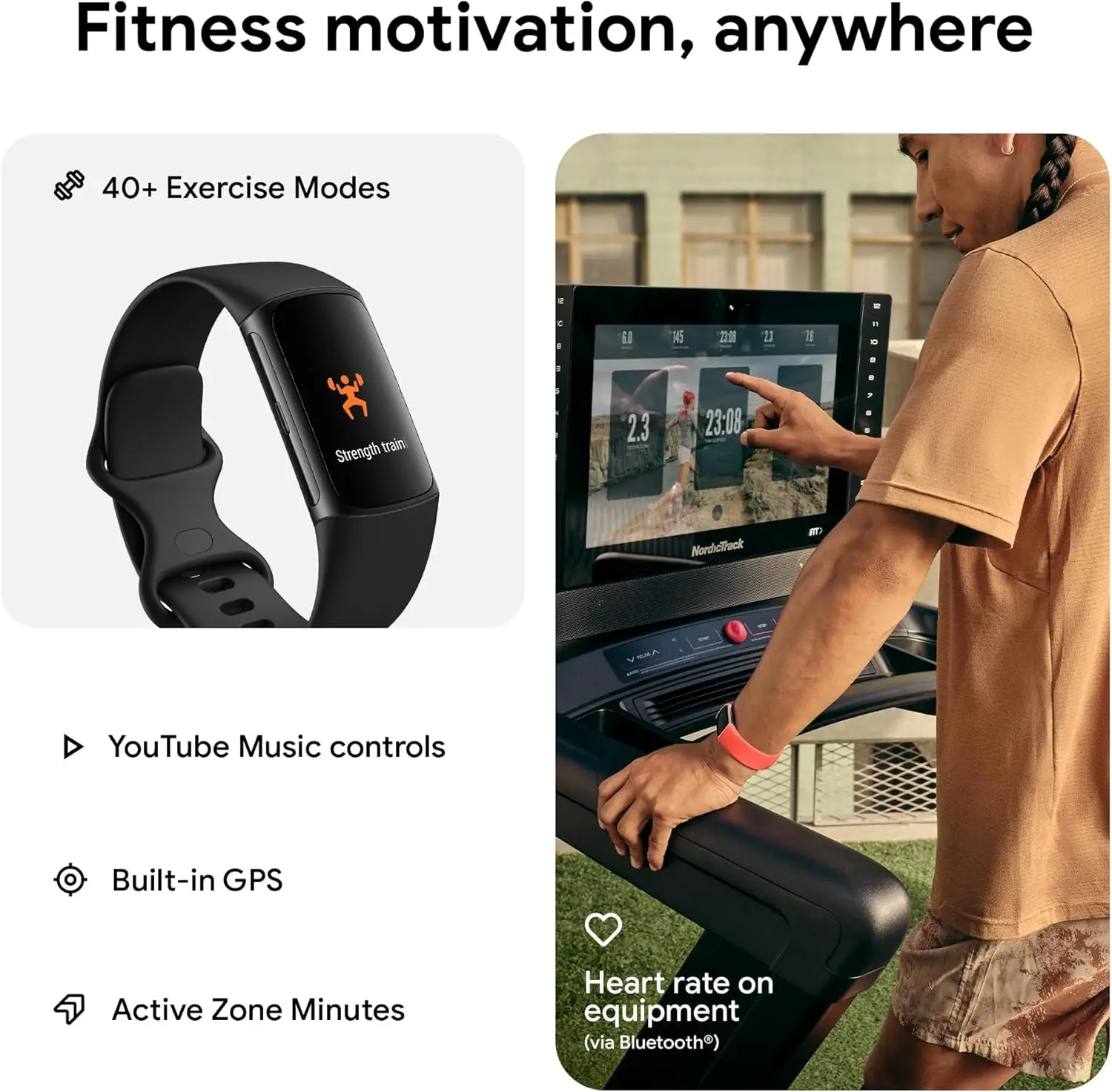 Fitbit Charge 6 Smart Fitness Tracker with ECG,Heart Rate,SpO2,GPS,Sleep Stress Monitor, Waterproof Watch for Running & Swimming - Image 4