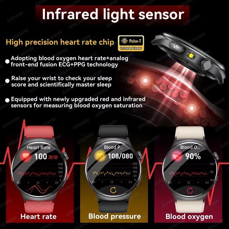 2026 New Accurate Diagnosis ECG Smart Watch Body Fat Blood oxygen BP Health Sport HD AMOLED Screen call Smart watch Men women - Image 9