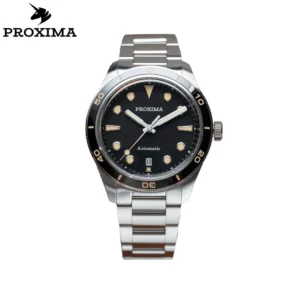 Proxima PX1697-1AB Men's Luxury Watch Business Waterproof Stainless Steel Automatic Enamel Black Male Clock Reloj Hombre