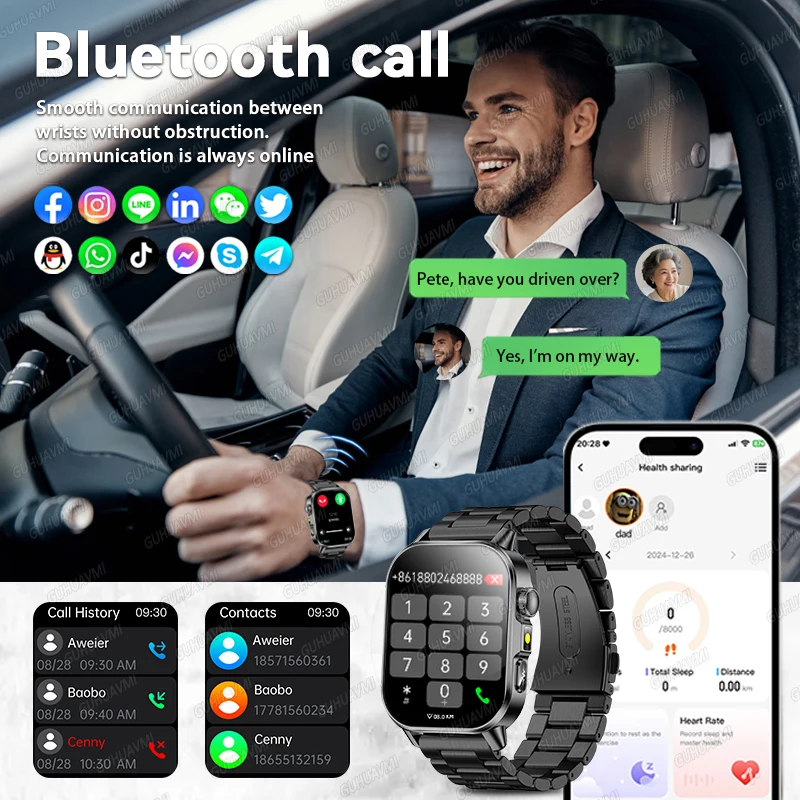 2026 New ECG+PPG Healthy Diagnose Smart Watch Men Body analysis Blood Pressure Lipid Uric Acid Women's Health Tracker Smartwatch - Image 5