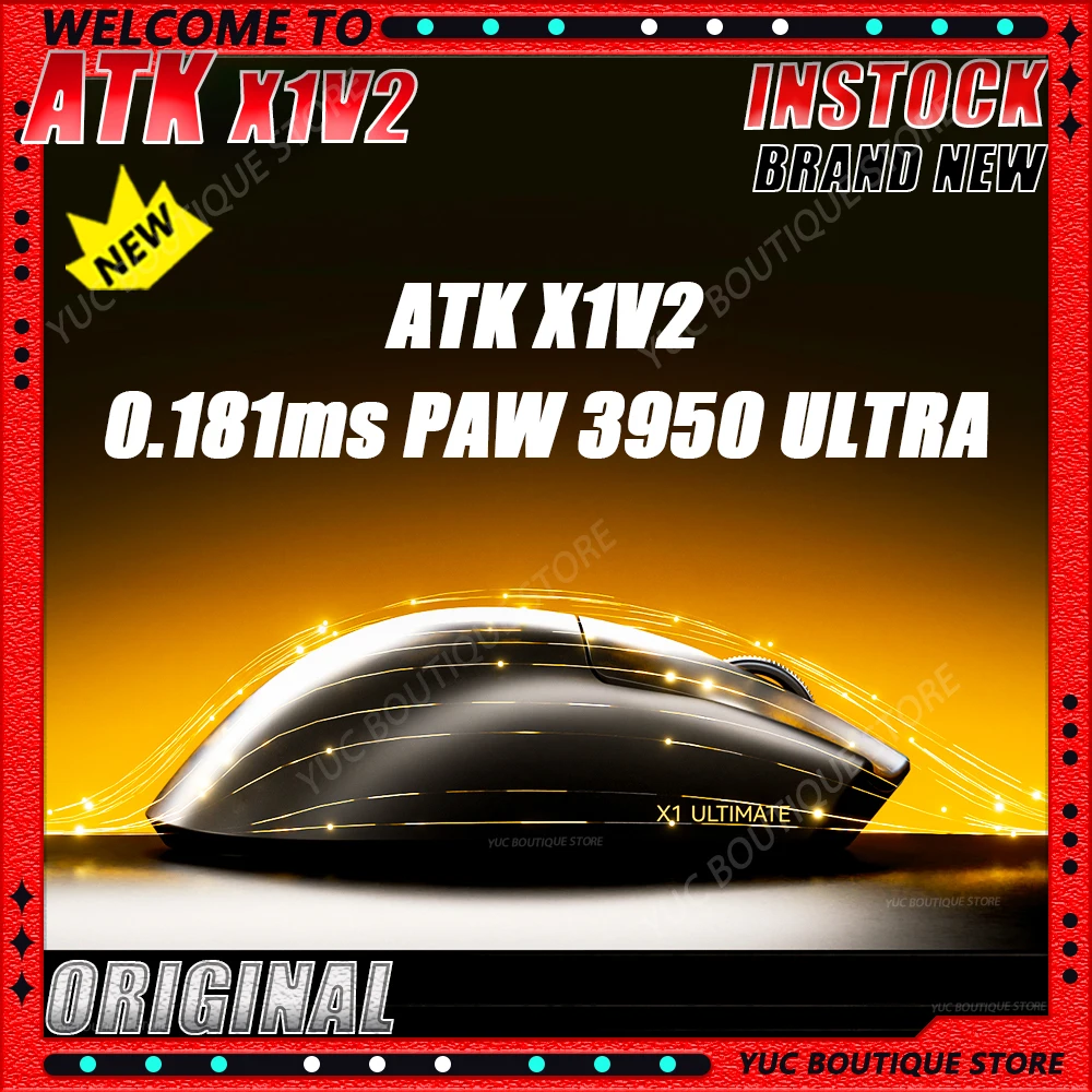 ATK Blazing Sky X1AIR X1v2 8K Mouse Wireless Low Latency FPS 3Mode Game Mouse Lightweight E-sports Custom Gaming Accessories