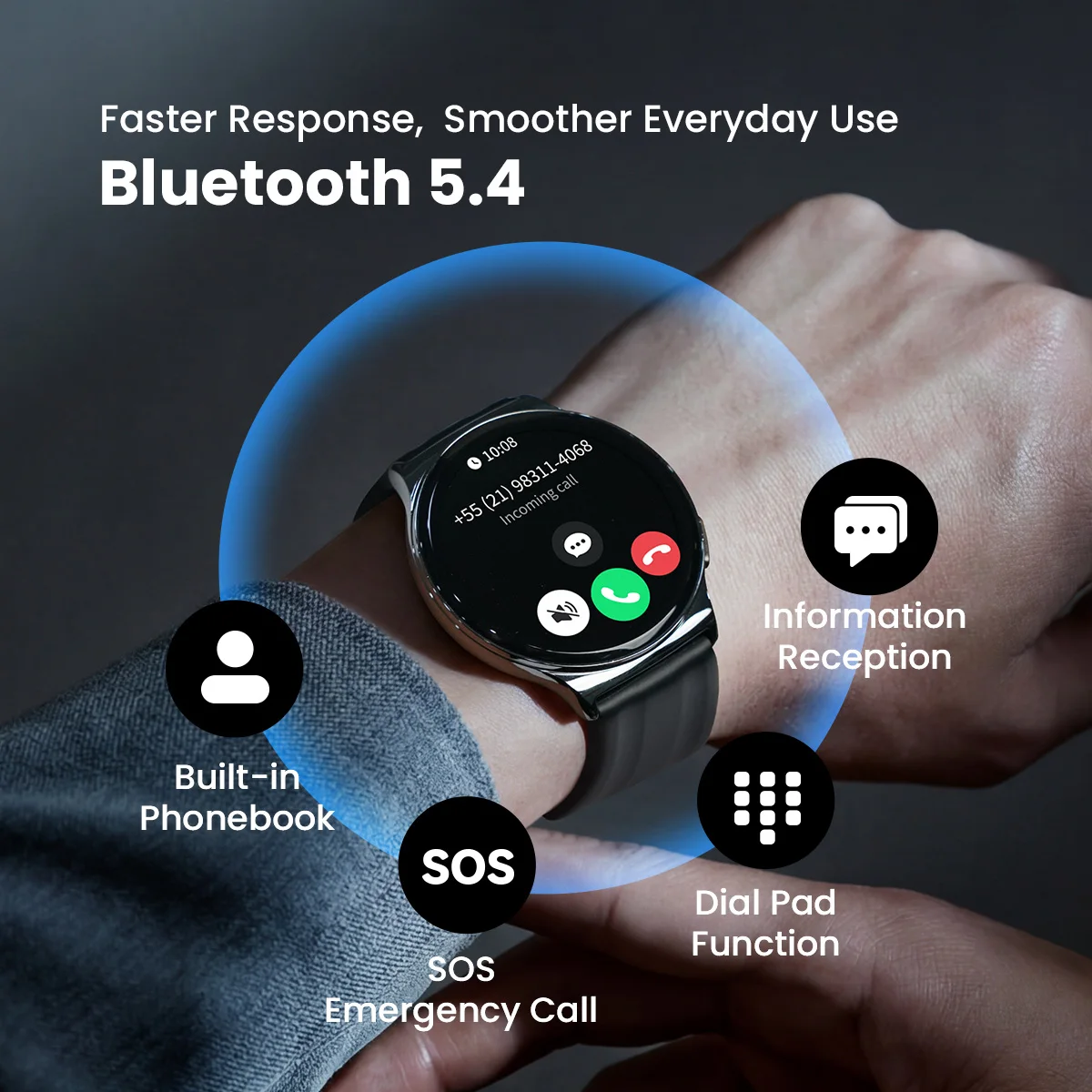 HAYLOU Solar Lite 2 Smartwatch 1.43'' AMOLED Display 24h Health Monitoring 150+ Sports Modes Voice Calling Smart Watch 1ATM - Image 8