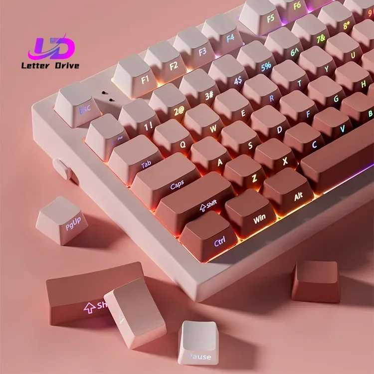 OEM Profile Gradient Keycaps ISO Enter Side Printed PBT Double Shot Keycap For Cherry MX Switch Mechanical Keyboard Key Caps DIY