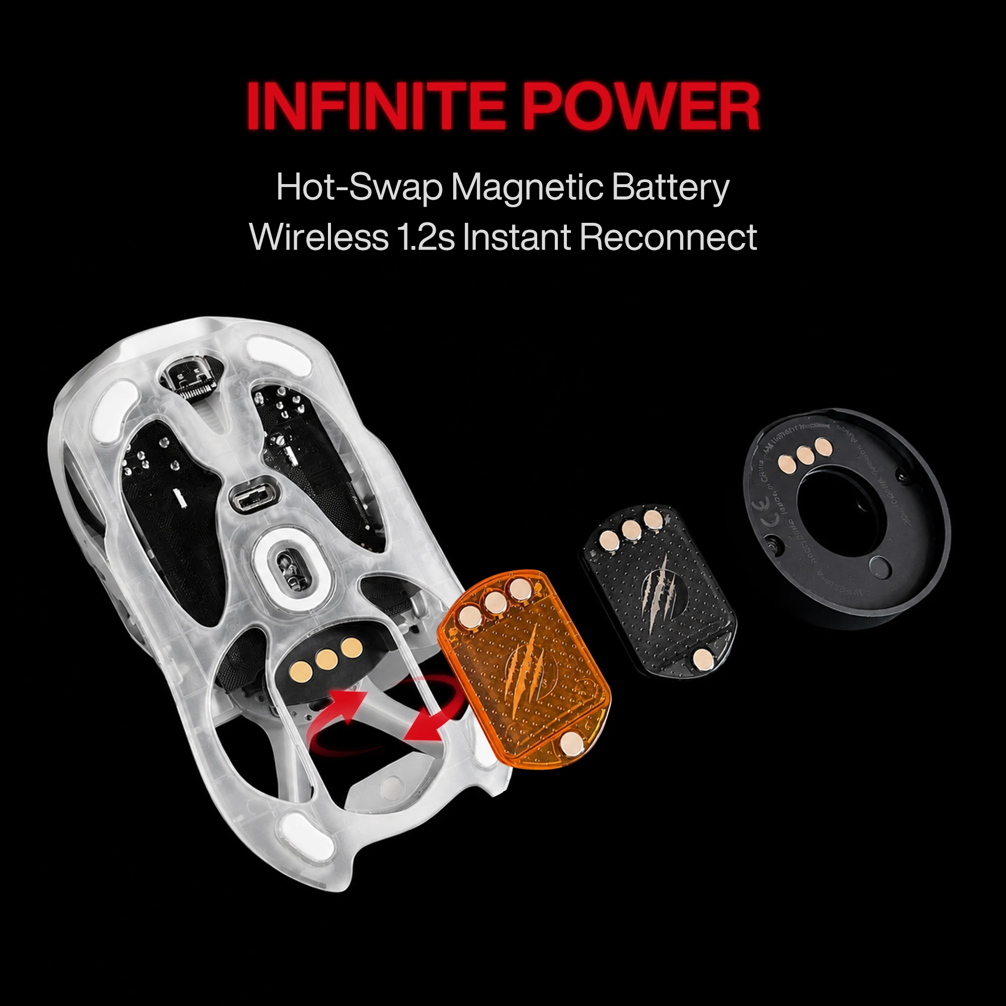 Angry Miao Infinity Gaming Wireless Mouse Hot-Swappable Metal Ultralight Hollow PAW3950 Dual 8K Wired Tri-Mode - Image 3